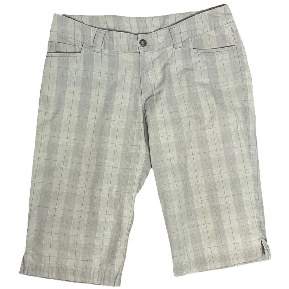 Patagonia Women 12 Plaid Bermuda Chino Shorts Organic Cotton Outdoor Hiking
